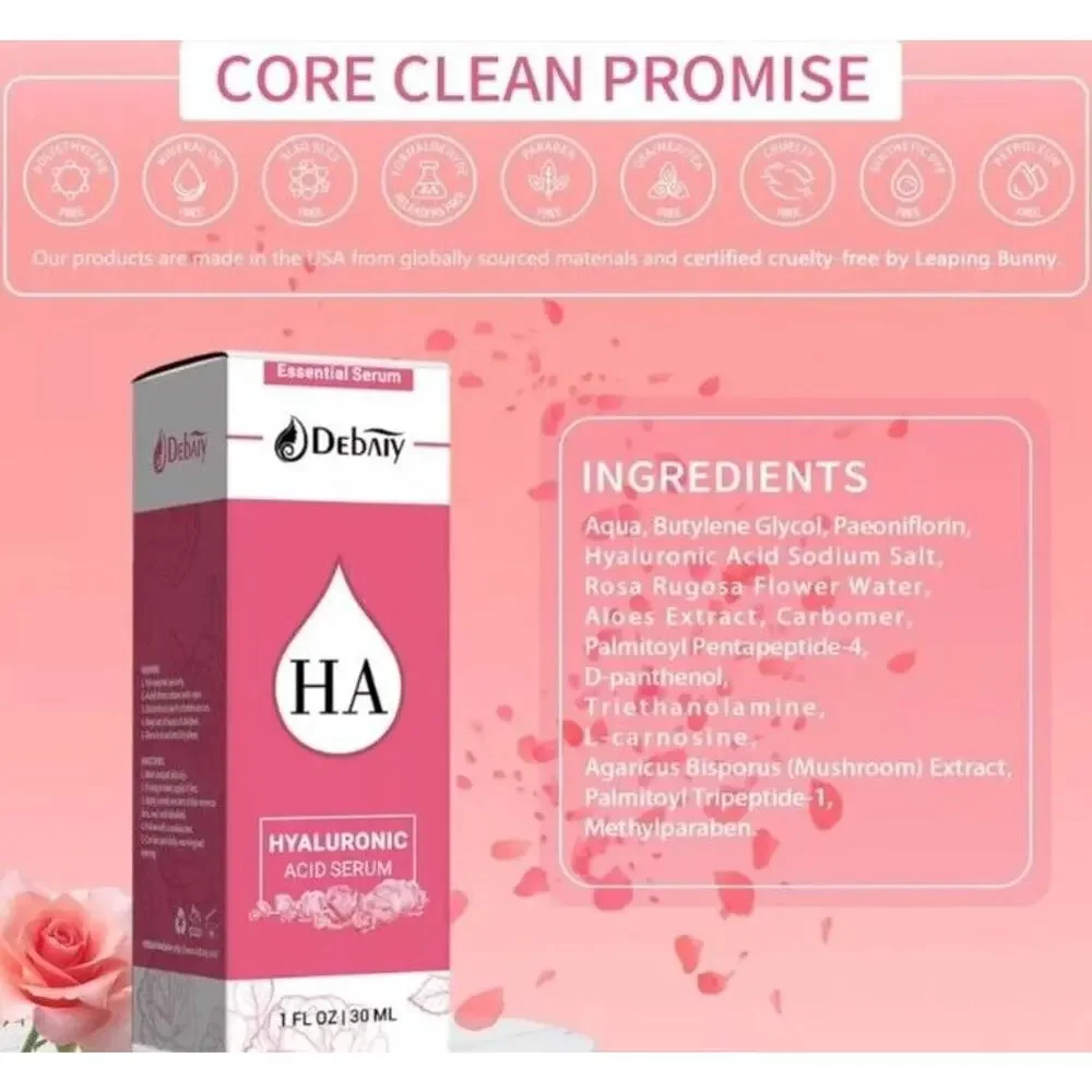 Debaiy Rose Hyaluronic Acid Anti Aging Wrinkle Hydrating Serum‎ For Face Skin